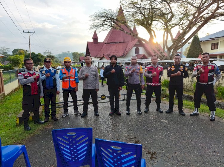 POLRES MANGGARAI POLDA NTT PASTIKAN MISA KAMIS PUTIH BERLANGSUNG AMAN, LANCAR, DAN KONDUSIF