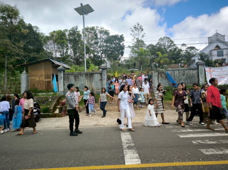 Paskah 2026 di Manggarai Berlangsung Khidmat, Tokoh Agama dan Masyarakat Apresiasi Pengamanan Polri