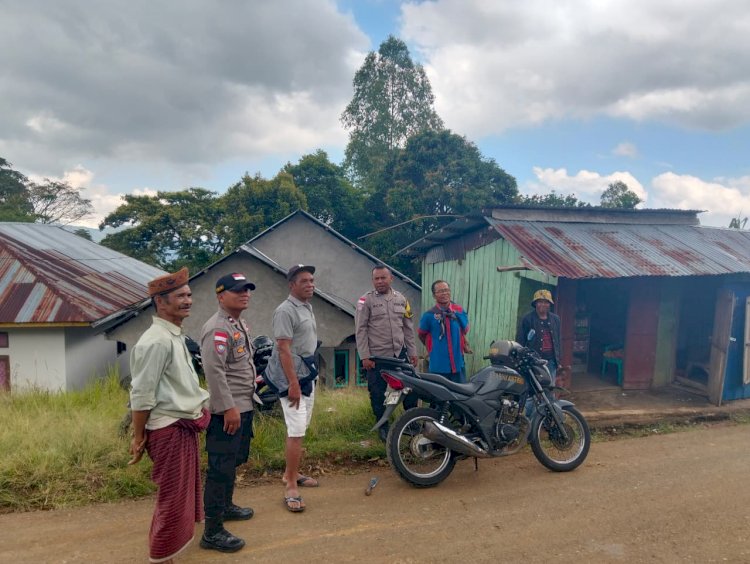BHABINKAMTIBMAS POLRES MANGGARAI LAKSANAKAN SAMBANG WARGA DI DESA PONG LA’O, PERERAT SILATURAHMI DAN CIPTAKAN KAMTIBMAS KONDUSIF