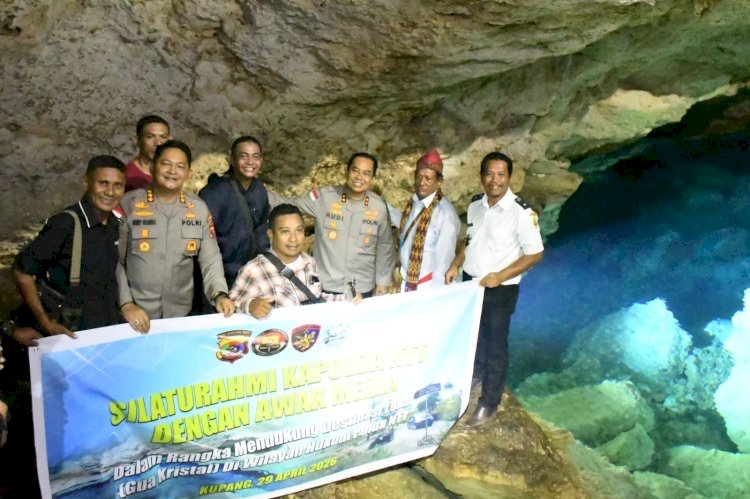 Kapolda NTT jalin silaturahmi dengan awak media, dorong promosi Wisata Gua Kristal dan beri dukungan pengembangan fasilitas