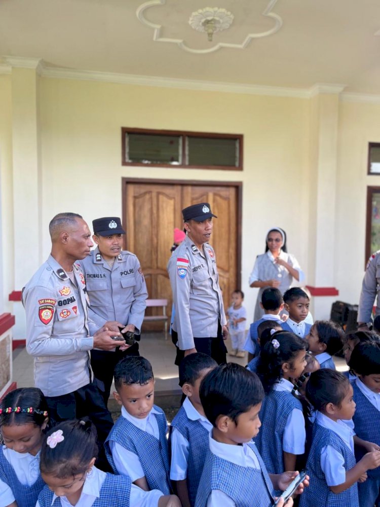 Sat Binmas Polres Manggarai Sambangi PAUD MBC, Pastikan Pengasuhan dan Pendidikan Anak Berjalan Aman