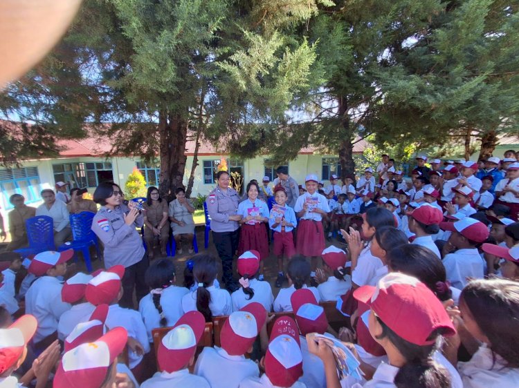 Sat Binmas Polres Manggarai Gencarkan Sosialisasi Pencegahan Bullying di SD K Taga, Wujudkan Sekolah Aman dan Ramah Anak
