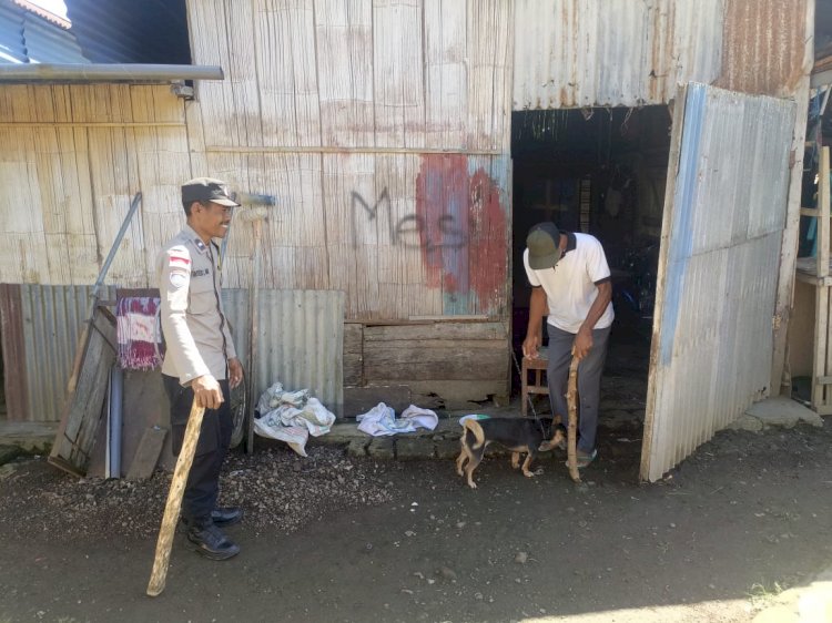 Bhabinkamtibmas Kelurahan Mbaumuku Bersama Unsur Terkait Laksanakan Penertiban HPR Demi Ciptakan Kamtibmas Aman dan Kondusif