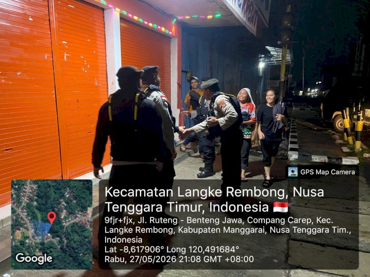 Hadirkan Rasa Aman, Sat Samapta Polres Manggarai Intensifkan Patroli Kota dan Dialogis Humanis
