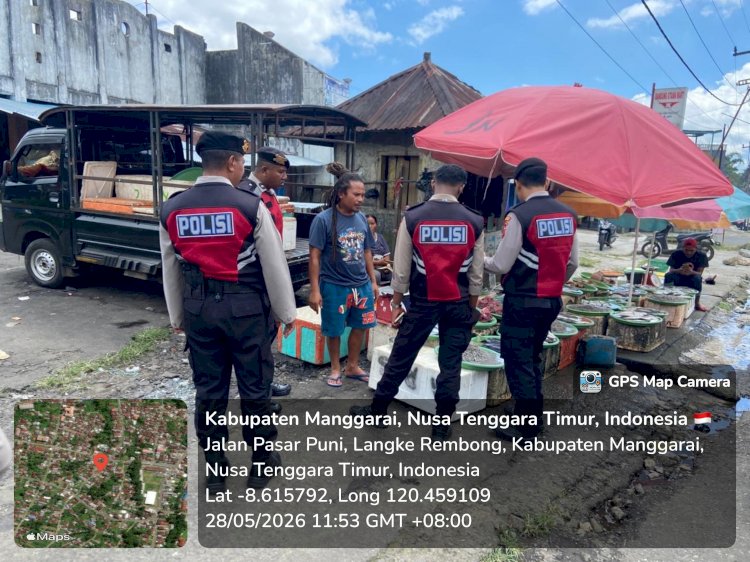 SAT SAMAPTA POLRES MANGGARAI GENCARKAN PATROLI KOTA, CIPTAKAN RASA AMAN DAN NYAMAN BAGI MASYARAKAT
