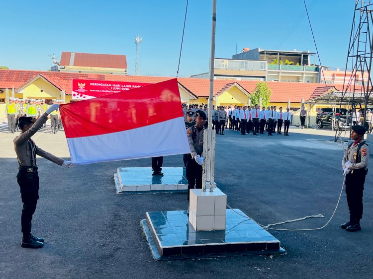MEMUPUK RASA PERSATUAN DAN KESATUAN, POLRES MANGGARAI GELAR UPACARA PERINGATAN HARI LAHIR PANCASILA TAHUN 2026