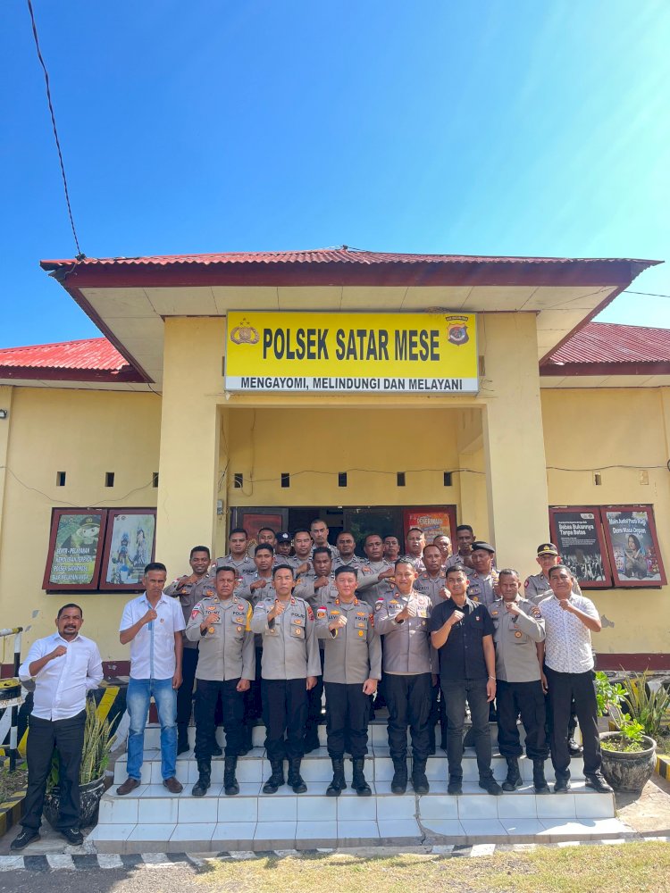 WUJUDKAN PENGUATAN  PELAYANAN KEPOLISIAN TINGKAT POLSEK, KAPOLRES MANGGARAI MELAKSANAKAN KUNJUNGAN KERJA DAN ANEV KAMTIBMAS DI POLSEK SATAR MESE