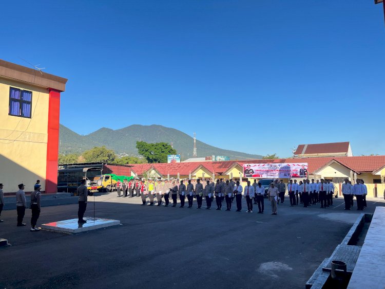 Kapolres Manggarai Pimpin Apel Pagi, Apresiasi Kinerja Anggota dan Tekankan Peningkatan Citra Polri Jelang Hari Bhayangkara ke-80