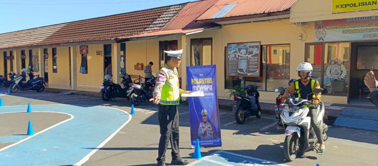 SATPAS 1642 MANGGARAI GELAR PENERANGAN DAN PELATIHAN UJIAN PRAKTIK SIM C UNTUK MENINGKATKAN KEMAMPUAN DAN KESELAMATAN BERKENDARA MASYARAKAT