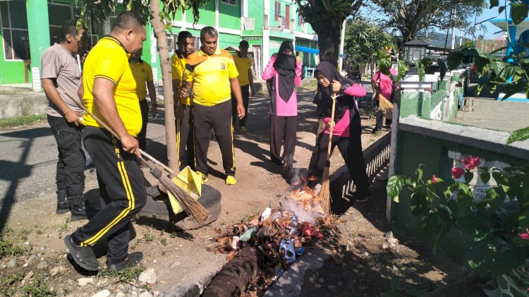 BAKTI RELIGI POLSEK REO DAN SATPOLAIRUD REO DALAM RANGKA HARI BHAYANGKARA KE-80, WUJUD NYATA PENGABDIAN POLRI KEPADA MASYARAKAT DAN PENGUATAN TOLERANSI UMAT BERAGAMA