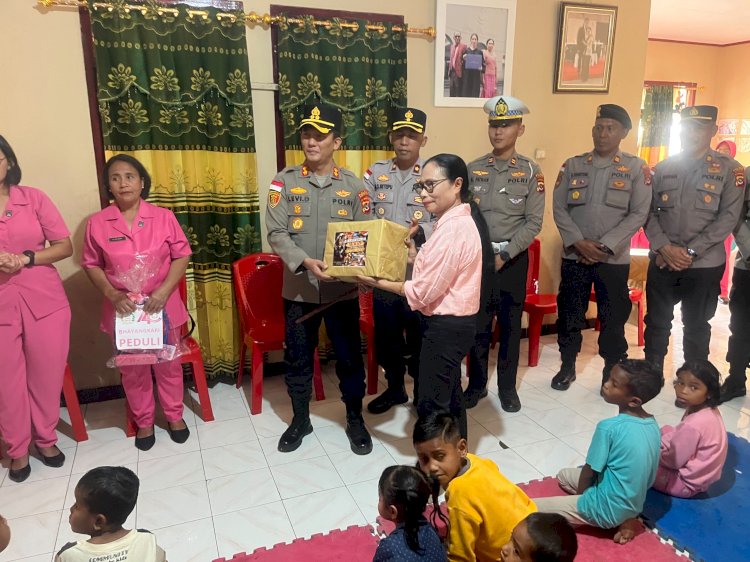 NTT PENUH KASIH, SAMBUT HARI BHAYANGKARA KE-80, POLRES MANGGARAI GELAR BAKTI SOSIAL POLRI UNTUK MASYARAKAT DAN ANAK-ANAK PANTI ASUHAN