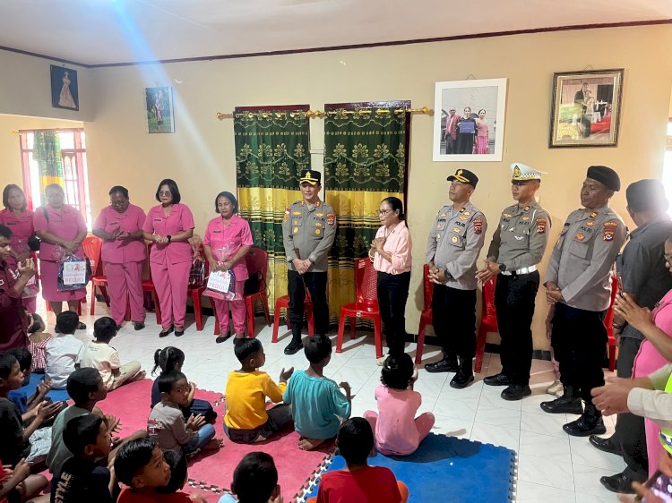 NTT PENUH KASIH, SAMBUT HARI BHAYANGKARA KE-80, POLRES MANGGARAI GELAR BAKTI SOSIAL POLRI UNTUK MASYARAKAT DAN ANAK-ANAK PANTI ASUHAN