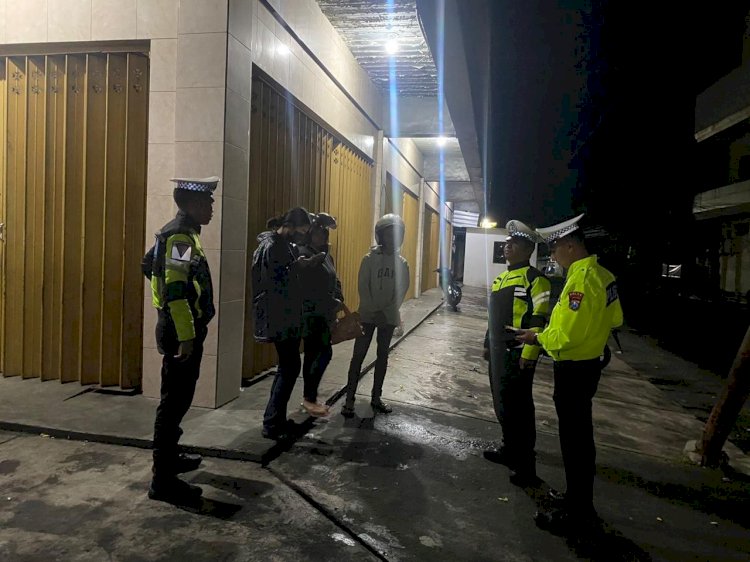Patroli Malam Satlantas Polres Manggarai Intensifkan Pencegahan Balap Liar dan Kecelakaan Lalu Lintas
