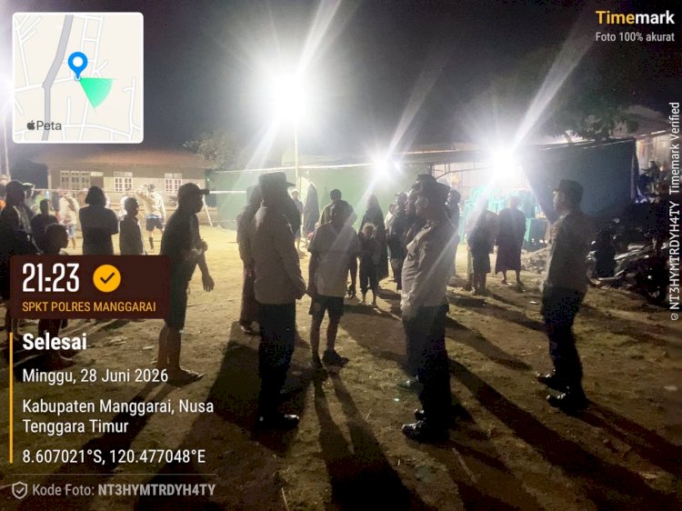 Polres Manggarai Hadir di Tengah Masyarakat Melalui Patroli Malam dan Imbauan Kamtibmas
