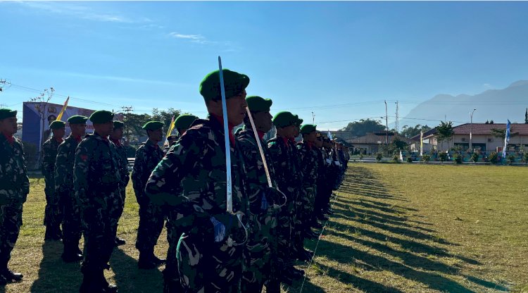 NATAS LABAR SAKSI KHIDMAT UPACARA HARI BHAYANGKARA KE-80, KAPOLRES MANGGARAI BACAKAN AMANAT PRESIDEN RI