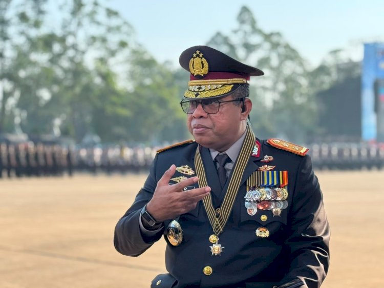 *Polri Gelar Upacara Hari Bhayangkara Ke-80 di Satlat Korbrimob Cikeas*
