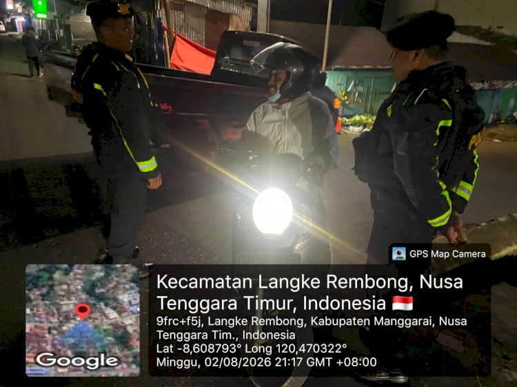 KOMITMEN JAGA KAMTIBMAS KONDUSIF, SATUAN  SAMAPTA POLRES MANGGARAI GELAR PATROLI PERINTIS PRESISI MALAM HARI.