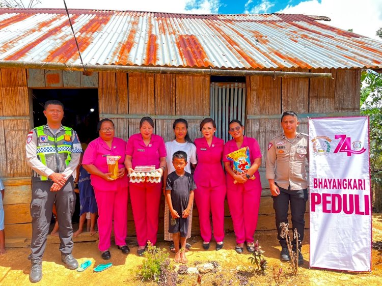 Bakti Sosial Bhayangkari Cabang Manggarai, Perkuat Kepedulian terhadap Penyandang Disabilitas dan Warga Kurang Mampu