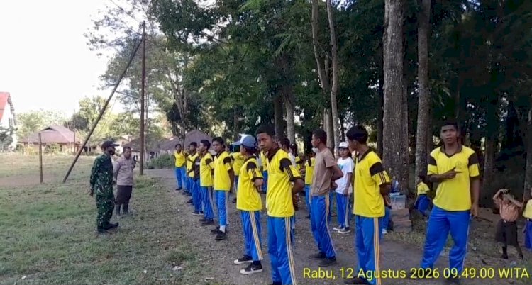 Bhabinkamtibmas Dampingi Latihan Paskibraka SMAN 1 Rahong Utara, Wujudkan Sinergitas Jaga Kamtibmas