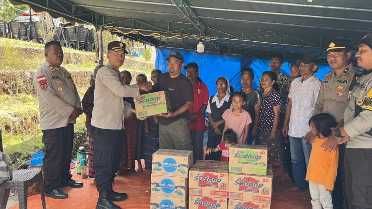 Polres Manggarai Salurkan Bantuan dan Layanan Kesehatan bagi Warga Terdampak Gempa di Desa Poco