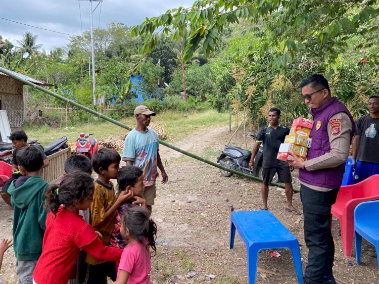 POLRES MANGGARAI TERUS LAKUKAN TRAUMA HEALING, BANTU PEMULIHAN PSIKOLOGIS ANAK-ANAK PENYINTAS GEMPA M 7,7