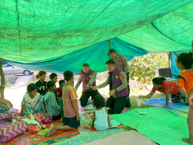 POLRES MANGGARAI TERUS LAKUKAN TRAUMA HEALING, BANTU PEMULIHAN PSIKOLOGIS ANAK-ANAK PENYINTAS GEMPA M 7,7