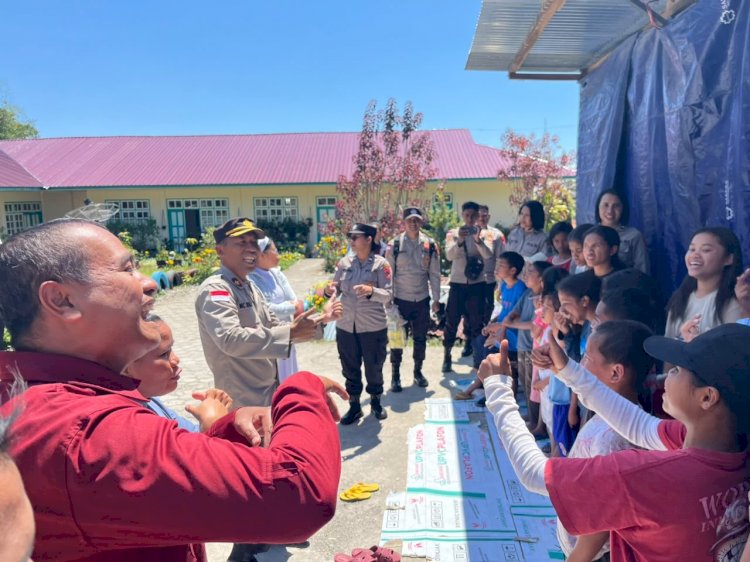 Pulihkan Psikologis Anak Penyintas Gempa, Polres Manggarai Gelar Trauma Healing