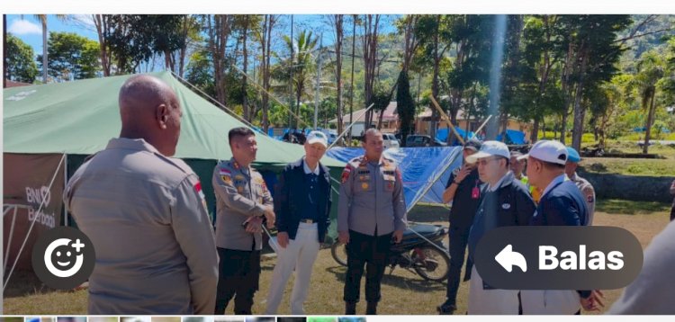 KAPOLRES MANGGARAI TERIMA TIM RELAWAN YAYASAN BUDDHA TZU CHI, SALURKAN BANTUAN UNTUK KORBAN GEMPA