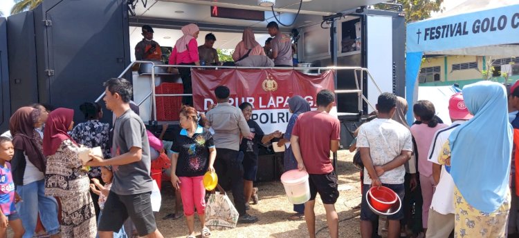 Kapolsek Reo Pantau Langsung Aktivitas Personel Polri dan Kondisi Pengungsi Pascagempa di Barang Kolo