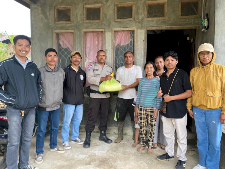 Bhabinkamtibmas Kelurahan Waso Kawal Penyaluran Bantuan Gempa ke 13 Kamp Pengungsian