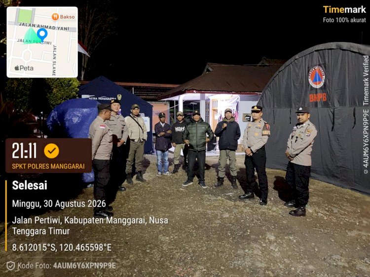 Pasca Bencana Gempa, Polres Manggarai Intensifkan Patroli dan Pemantauan di Seputaran Kota Ruteng