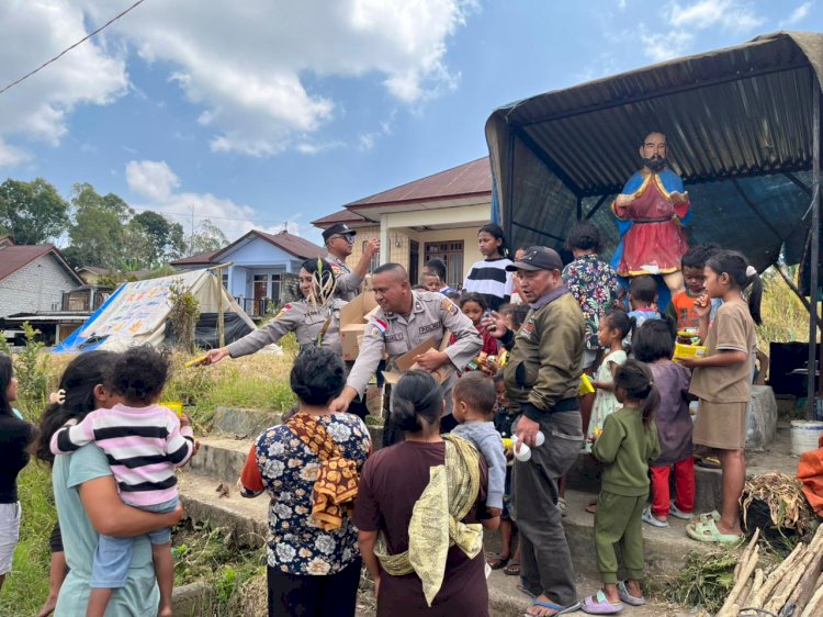 Bersama Pulihkan Luka Pascabencana, Polres Manggarai Gelar Trauma Healing untuk Anak Penyintas Gempa