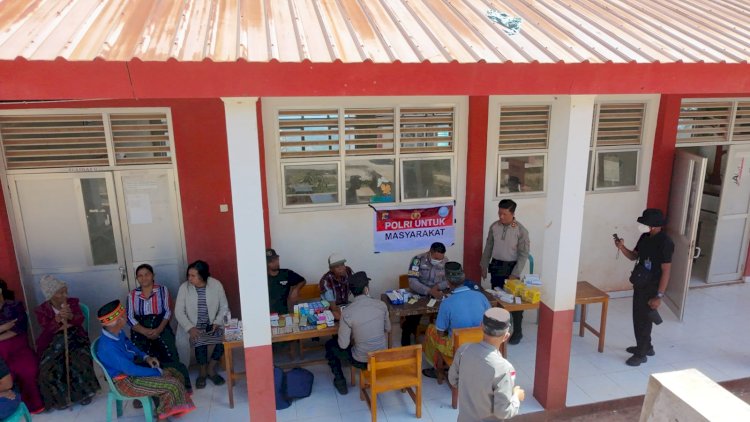 Kapolres Manggarai Pimpin Trauma Healing dan Pelayanan Kesehatan Gratis bagi Anak-Anak SDI Mbongos