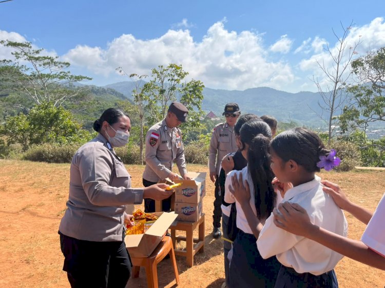 Polres Manggarai Berikan Trauma Healing kepada 115 Anak Penyintas Gempa Bumi dalam Operasi Aman Nusa II Turangga 2026