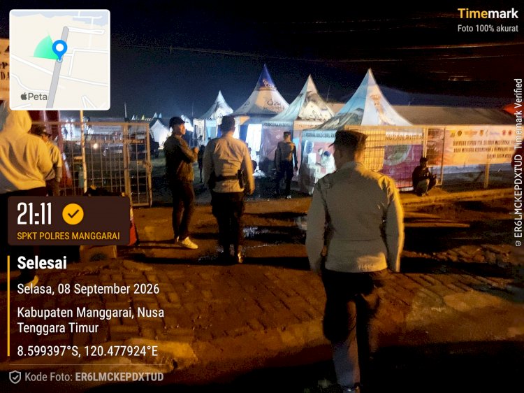 Patroli SPKT Polres Manggarai Jaga Situasi Kamtibmas di Seputaran Kota Ruteng