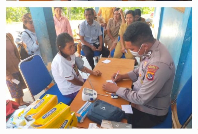 POLRES MANGGARAI BERIKAN PELAYANAN KESEHATAN GRATIS BAGI MASYARAKAT TERDAMPAK GEMPA BUMI
