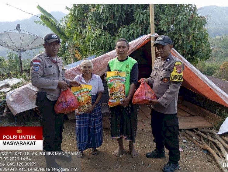 Polres Manggarai Distribusikan Bantuan Polri untuk Warga Terdampak Gempa di Cibal dan Lelak