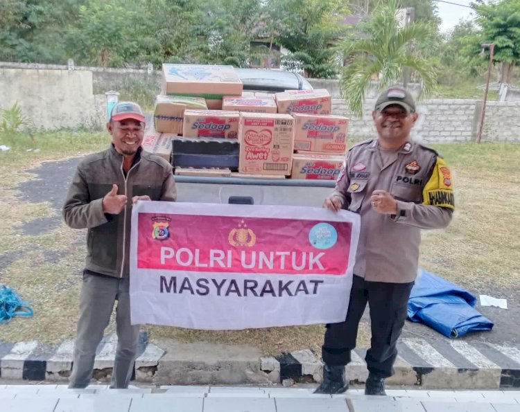 PASCA GEMPA BUMI, POLRES MANGGARAI TERUS SALURKAN BANTUAN POLRI HINGGA KE WILAYAH TERDAMPAK