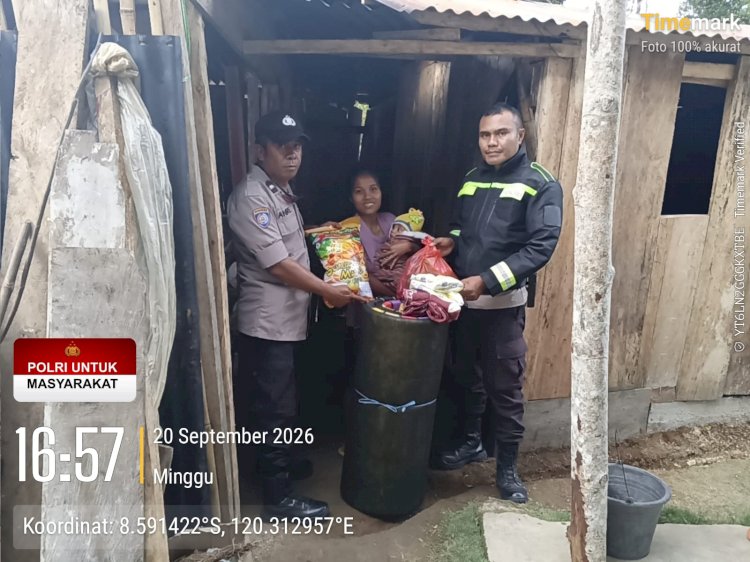 Menembus Pelosok, Polres Manggarai Jangkau Warga Terdampak Gempa yang Belum Tersentuh Bantuan