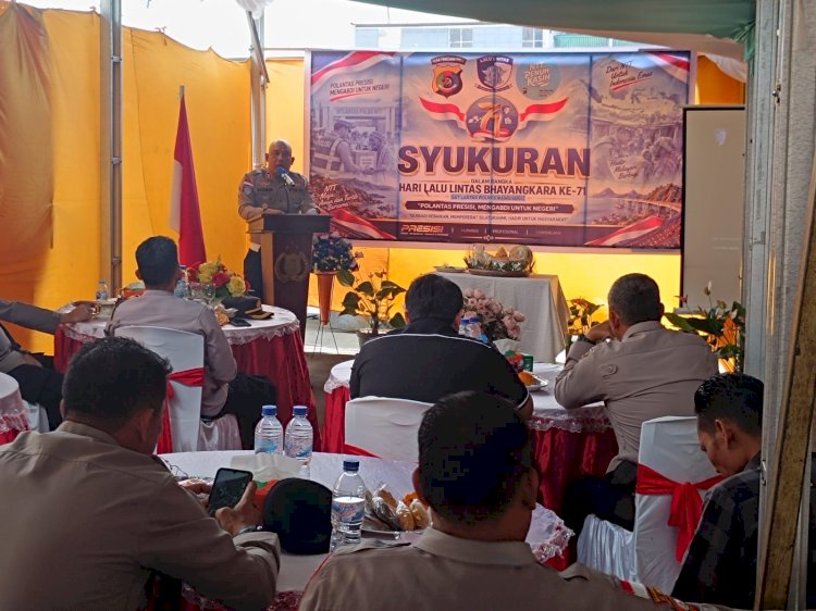 Syukuran HUT Lalu Lintas Bhayangkara ke-71, Kapolres Manggarai Tekankan Semangat POLANTAS KARIB “POLANTAS PRESISI, MENGABDI UNTUK NEGERI”