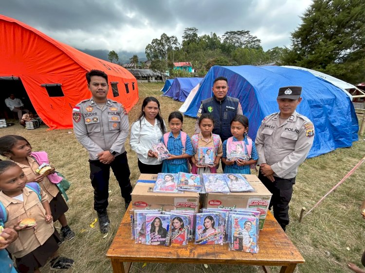 Pulihkan Keceriaan Anak Pascagempa, Polres Manggarai Gelar Trauma Healing dan Terapi USEFT bagi 183 Siswa SDK Poka