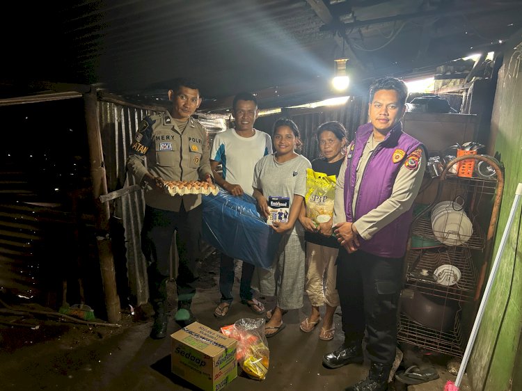 DIVHUMAS POLRI KEMBALI SALURKAN BANTUAN KEMANUSIAAN, JANGKAU WARGA TERDAMPAK GEMPA DI LANGKE REMBONG