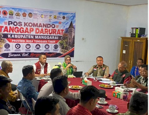 WAKAPOLRES MANGGARAI HADIRI RAPAT EVALUASI DAN KOORDINASI TANGGAP DARURAT BENCANA GEMPA BUMI, PASTIKAN PENANGANAN BERJALAN LANCAR