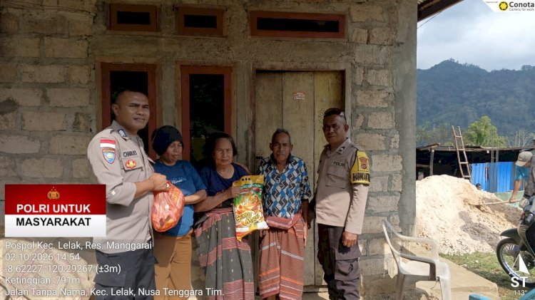 Polres Manggarai Salurkan Bantuan bagi Korban Gempa di Kecamatan Lelak