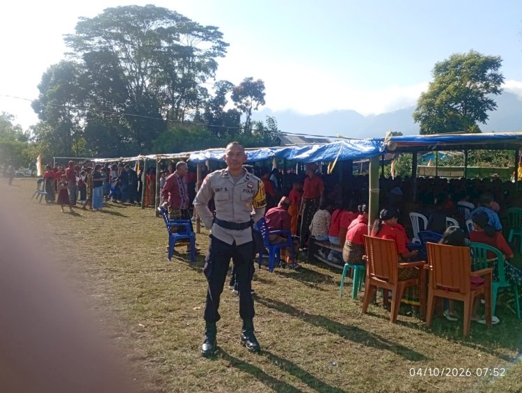 Polres Manggarai Laksanakan Pengamanan Ibadah Hari Minggu di Sejumlah Gereja dalam Wilayah Hukumnya