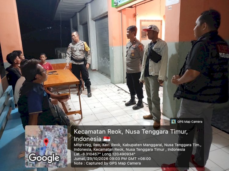 CEGAH PEREDARAN NARKOTIKA, POLSEK REO GENCARKAN KRYD PATROLI SIAGA RESERSE DENGAN PENDEKATAN HUMANIS