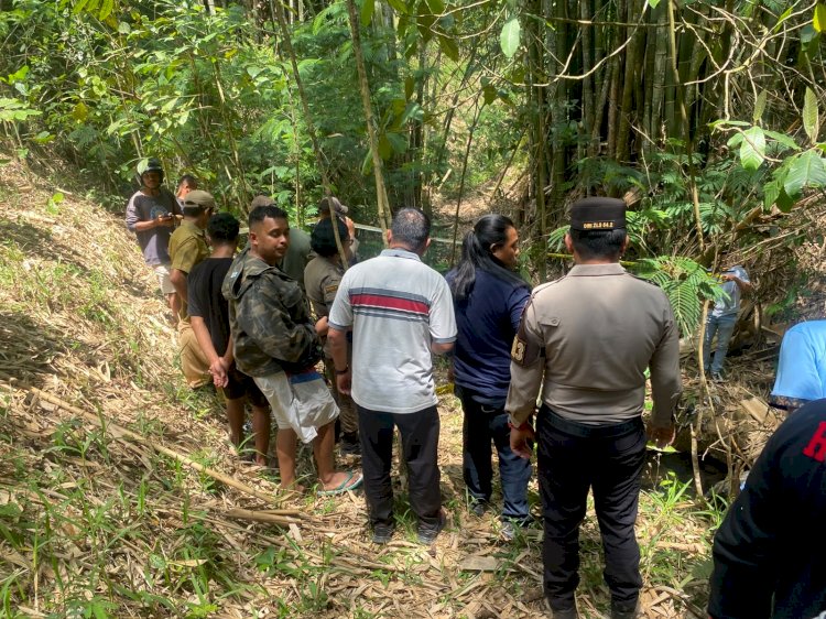 POLRES MANGGARAI LAKUKAN OLAH TKP PENEMUAN JENAZAH PEREMPUAN DI ALIRAN KALI KAROT