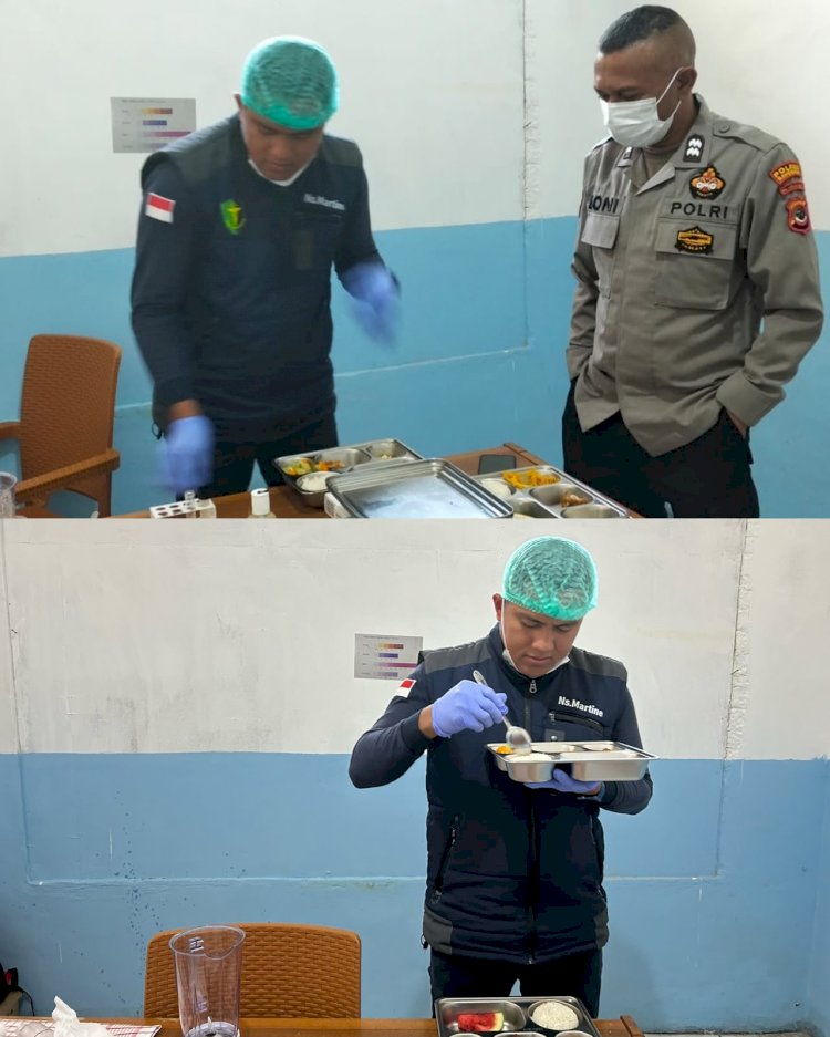 POLRES MANGGARAI LAKSANAKAN PEMERIKSAAN FOOD SECURITY, LIMA MENU MBG DI SPPG YAYASAN KEMALA BHAYANGKARI DINYATAKAN LAYAK DISAJIKAN